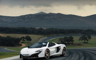 White sports car winding road 2 - road free wallpaper