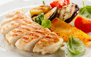 Chicken plate of food delicious - a plate of food free wallpaper