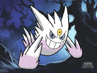 Creepy cartoon character white hair - a creepy expression free wallpaper