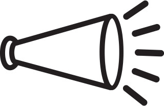 Megaphone lightbulb wireframe monochrome greyscale - simple free wallpaper