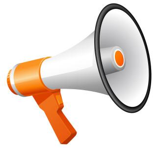 White orange megaphone black horn - the end free wallpaper