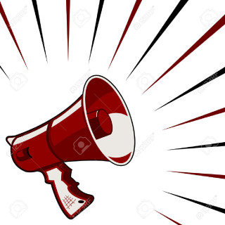 Red white megaphone red horn - art informel free wallpaper
