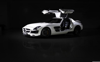 White sports car open doors 2 - its door free wallpaper