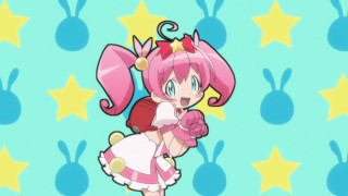 Pink hair cartoon girl star - a pink dress free wallpaper