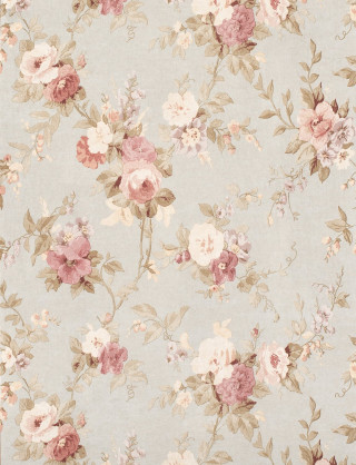 Floral butterfly cherry lily roses - a green border free wallpaper