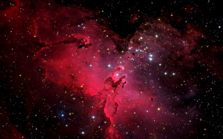 Heart shaped object space stars - star and dust free wallpaper