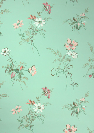 Flower pattern green background monogrammed - a flower pattern free wallpaper