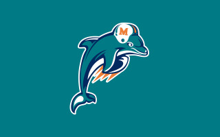 Dolphins logo blue background orange - fanny mcian free wallpaper