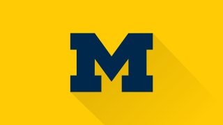 Yellow blue letter m long - vector art free wallpaper