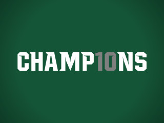 Green background champs white letters - white letter free wallpaper