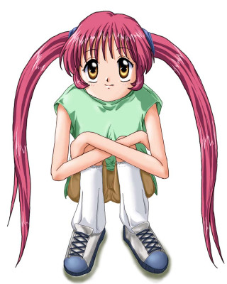 Pink hair girl green shirt 3 - a girl free wallpaper