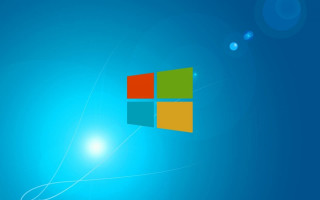 Blue background orange green window - 4k uhd image free wallpaper