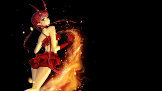Fire woman embers fiery wings - a fire free wallpaper