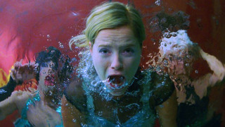 Woman submerged water hands mouth - david lachapelle free wallpaper
