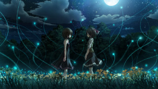 Anime girls field night full 2 - firefly free wallpaper