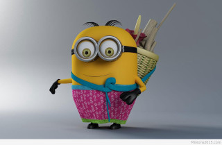 Minion basket food eyes toothbrush - mouth free wallpaper