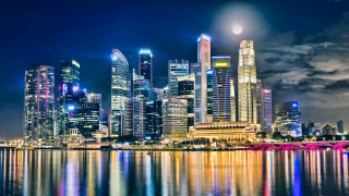 City skyline bridge river night 10 - full free wallpaper for desktop
