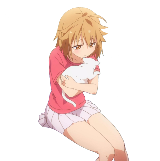 Girl holding cat in arms - a cat free wallpaper
