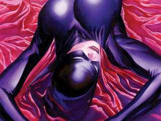 Woman black pink bed red - a painting of a woman free wallpaper