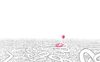 Person balloon field letters sky - kaw free wallpaper
