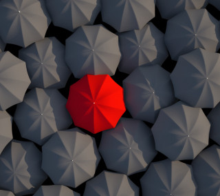 Red umbrella gray umbrellas group - bernd fasching free wallpaper