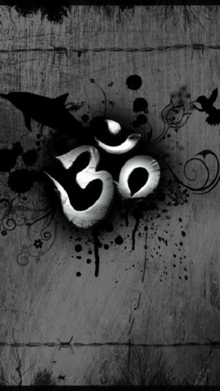 Black white wall omshan bapu - abstract art free wallpaper