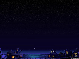 Lighthouse night scene full moon - the shore free wallpaper