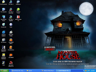 Computer screenshot monster house sign - a house free wallpaper for desktop