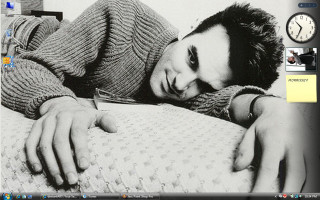 Man laying bed clock laptop - the bed free wallpaper