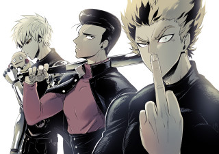 Anime characters fingers mouth knife - their finger free wallpaper