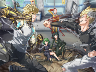 Group people room gun pointing - a manga drawing free wallpaper for desktop