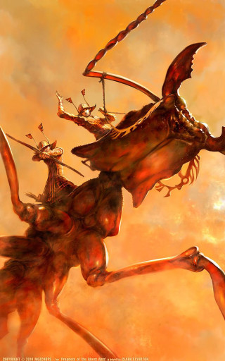 Woman horse sword bird painting - chris rahn free wallpaper