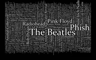 Beatles black white wordcloud photo - blender and photoshop free wallpaper