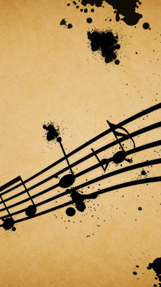 Musical note grungy background paint 2 - cinematic composition free wallpaper