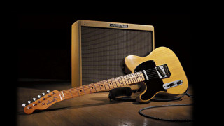 Guitar amp table wooden floor 2 - billie waters free wallpaper