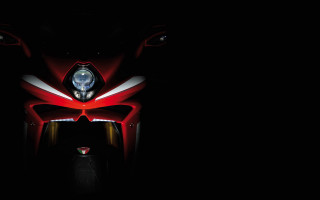 Red motorcycle dark headlights black - duccio free wallpaper