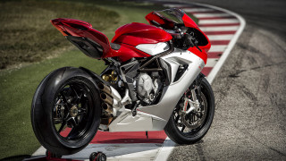 Red white motorcycle race track - duccio free wallpaper