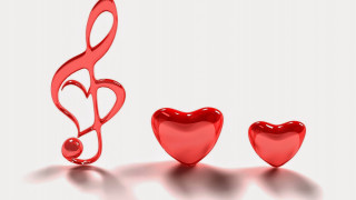 Red heart musical note white - christopher williams free wallpaper