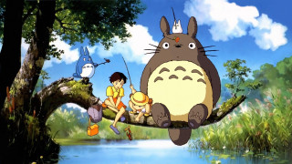Cartoon family branch forest pond - a pond and trees free wallpaper
