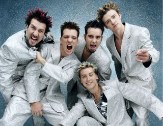 Men white suits group posing - a group of men free wallpaper