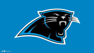 Black panther logo blue background - a white outline free wallpaper