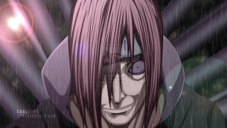Man purple umbrella rain portrait - purple eye free wallpaper