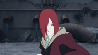 Red hair red coat building - adam manyoki free wallpaper