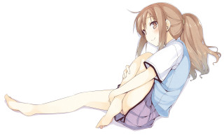 Girl crossed legs rayonism anime - aguri uchida free wallpaper
