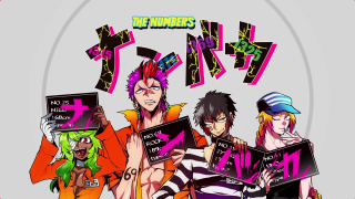 Anime characters holding signs numbers - english free wallpaper