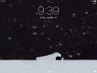 Black white clock stars white - minimalist free wallpaper