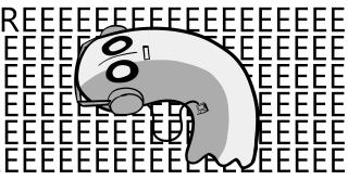 Cartoon elephant sad look eyes - dada free wallpaper