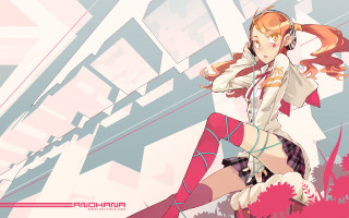 Girl skirt boots headphones jacket - headphone free wallpaper