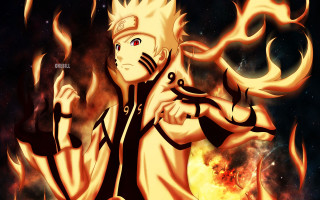 Fiery man space flames stars - andrew law free wallpaper