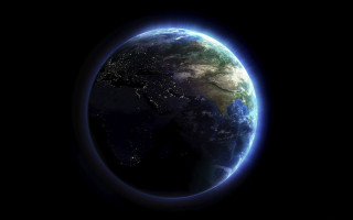 Earth night space aurora moon - a view of the earth free wallpaper
